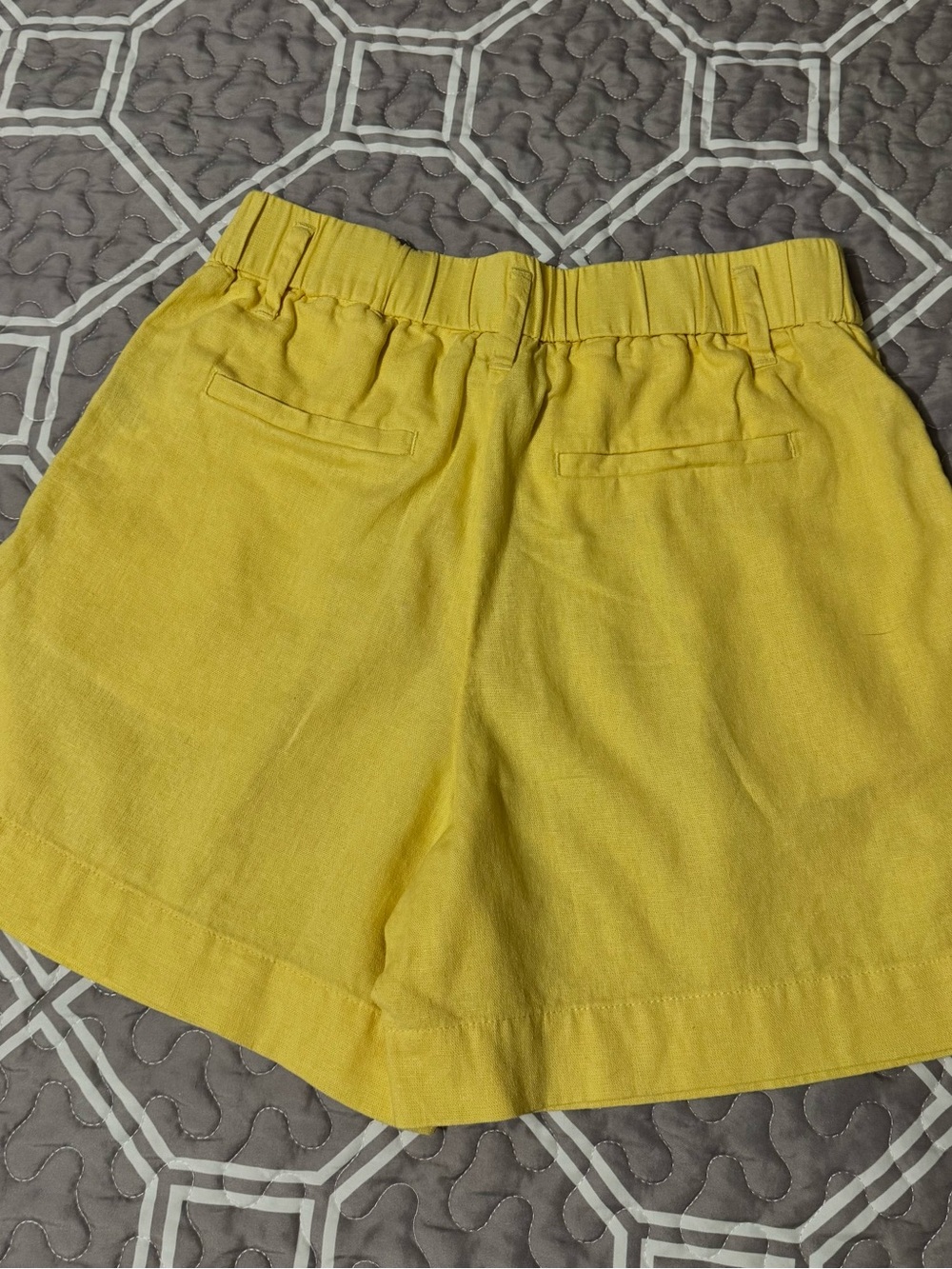 a new day Yellow Pleated High-Waist Women's Shorts - Picture 2 of 5
